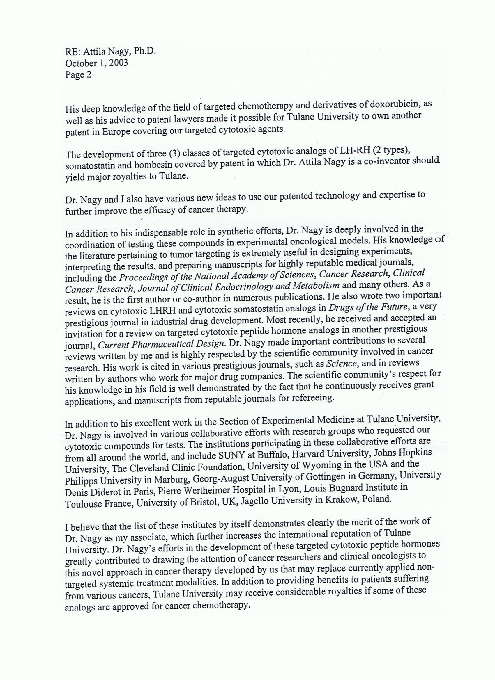 Tulane University Research Professzori kinevezés